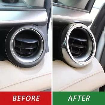 Для Toyota RAV4 2013 2014 2015 2016 2017 2018 ABS хромированная приборная панель передняя крышка кондиционера вентиляционное отверстие накладка гарнир литье 4pcs a set