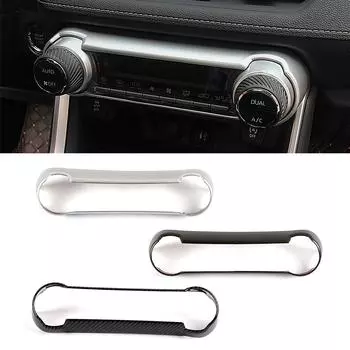 Для Toyota Rav4 2019-2024 персикового дерева цвет центральной консоли кондиционера кнопка переключения переменного тока панель крышки отделка карбоновый цвет