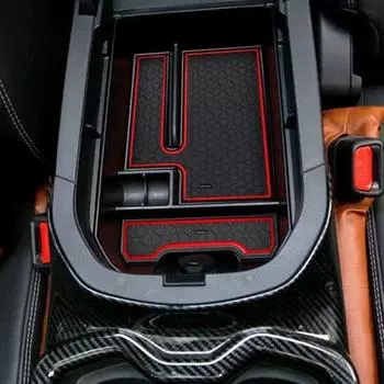 Для Toyota RAV4 RAV 4 2019 2024 Центральный ящик для хранения вещей Подлокотник Держатель для перчаток Пластина Автомобильный контейнер Органайзер Автомобильные аксессуары красный