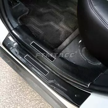 Для Toyota RAV4 RAV 4 XA50 2022 2023 ABS углеродное волокно накладка на порог, накладка на порог, потертости педали
