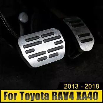Для Toyota RAV4 XA40 2013 2014 2015 2016 2017 2018 RAV 4 Автомобильный акселератор, педаль газа, педали тормоза, нескользящие чехлы, накладки, отделка красный