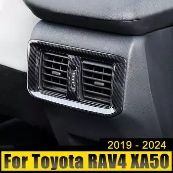 Для Toyota RAV4 XA50 2019 2020 2024 2024 2024 2024 ABS Автомобильный задний кондиционер вентиляционные отверстия отделка крышки наклейки аксессуары
