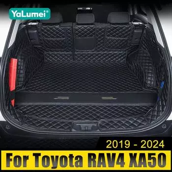 Для Toyota RAV4 XA50 2019 2020 2024 2024 2024 2024 Пользовательские коврики в багажник Кожаные прочные коврики в багажник Аксессуары для задней части салона