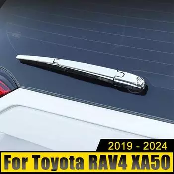 Для Toyota RAV4 XA50 2019 2020 2024 2024 2024 2024 ABS Carbon Car Rear Car Rear Защитная накладка на заднее стекло автомобиля серебряный