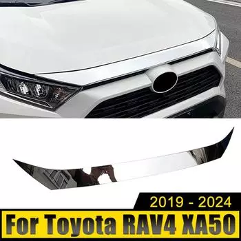 Для Toyota RAV4 XA50 2019 2020 2024 2024 2024 2024 RAV 4 Hybrid Car Передний капот двигателя Декоративная накладка Наклейка серебряный