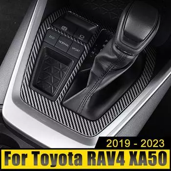 Для Toyota RAV4 XA50 2019-2024 2024 2024 RAV 4 гибридная нержавеющая сталь автомобильная панель переключения передач защитная крышка отделка наклейка