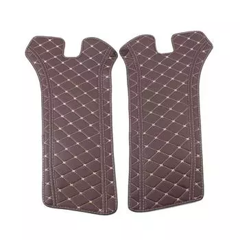 Для Toyota RAV4 XA50-2022 2023 Автомобильная защитная накладка на среднюю стойку из искусственной кожи, антигрязный ремень безопасности, автомобильный дверной коврик коричневый