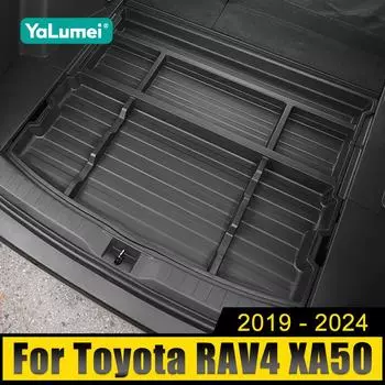 Для Toyota RAV4 XA50 Hybrid 2019 2020 2024 2024 2024 2024 ABS багажник автомобиля запасное колесо ящик для хранения пылезащитный украшения аксессуары чёрный