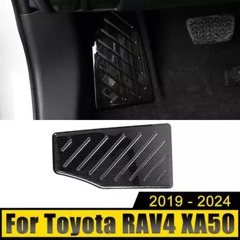 Для Toyota RAV4 XA50 Hybrid 2019 2020 2024 2024 2024 2024 RAV 4 нержавеющая автомобильная подставка для ног педаль накладка отделка нескользящий чехол накладка чёрный