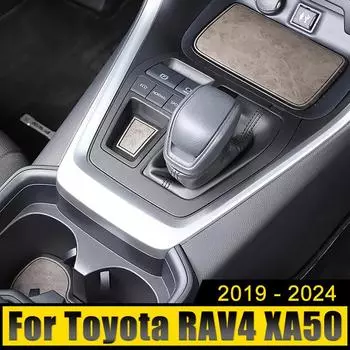 Для Toyota RAV4 XA50 Hybrid 2019 2020 2024 2024 2024 2024 RAV 4 кожаный прорезь для ворот автомобиля накладка на чашку подушка наклейка нескользящий коврик серый