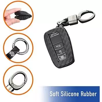 Для Toyota резиновый брелок чехол с брелком для RAV4 Prado 4Runner Yaris Rush Fortnuer Hilux FJ Cross Camry Corolla Avalon C-HR Prius GT 15x7x7cm