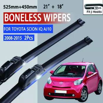 Для Toyota Scion iQ AJ10 2008-2015 автомобильный стеклоочиститель U-образный мягкий резиновый бескаркасный без кронштейна автомобильные дворники 21 +18