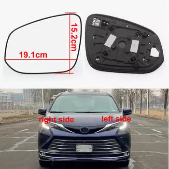 Для Toyota Sienna / Crown Kluger 2022 автомобильные аксессуары боковые зеркала заднего вида линзы отражающие стеклянные линзы с 1PCS left side