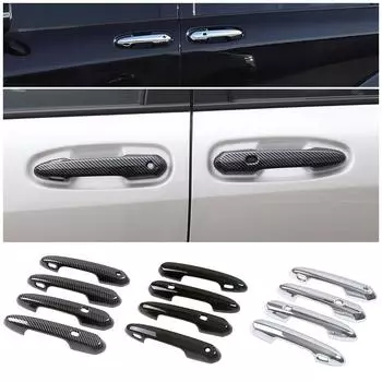 Для Toyota Sienna XL40 4th 2024 2024 Внешняя часть Ремонт Боковая ручка двери Накладка Защита зазоров Карбоновая наклейка против царапин