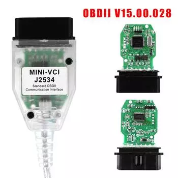 Для Toyota TIS Techstream Автомобильный диагностический кабель MINI-VCI FTDI J2534 Интерфейс OBD2 V15.00.028