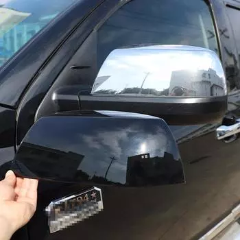 Для Toyota Tundra Crew Max 2008-Sequoia ABS, черный автомобиль, боковое зеркало заднего вида, декоративная крышка, наклейка, внешняя отделка серебряный