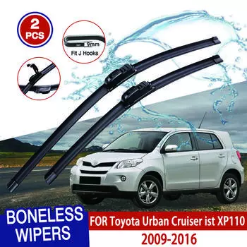 Для Toyota Urban Cruiser ist XP110 2009-2016 автомобильный стеклоочиститель U-образный мягкий резиновый бескаркасный без кронштейна автомобильные дворники 24 +14