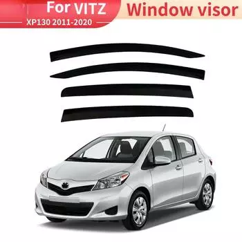 Для TOYOTA VITZ 2011-2020 Аксессуары Козырьки для окон Погодозащитный экран Дефлекторы Ветрозащитный экран Козырьки Козырьки для защиты от дождя Шторы Вентиляционный экран чёрный