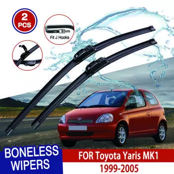 Для Toyota Yaris MK1 1999-2005 автомобильный стеклоочиститель U-образный мягкий резиновый бескаркасный без кронштейна автомобильные дворники 21 +14