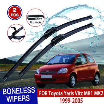 Для Toyota Yaris Vitz MK1 MK2 1999-2005 автомобильный стеклоочиститель U-образный мягкий резиновый бескаркасный без кронштейна автомобильные дворники 21 +14