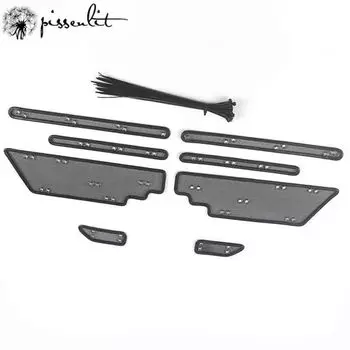 Для Toyota Yaris X 2020 Сетчатая крышка от насекомых Аксессуары Вставка в переднюю решетку Сетка от насекомых Пыль Мусор Защита из нержавеющей стали чёрный