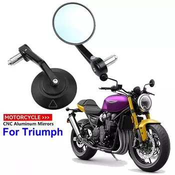 Для TRIUMPH SPEED FOUR 600 Speed Triple R RS S TWIN SPEEDMASTER мотоциклетный руль торцевые зеркала ретро руль наконечник заднего вида с ЧПУ чёрный