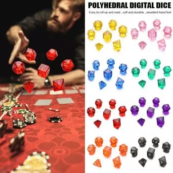 Для TRPG DND многогранные многоцветные игрушки для отдыха и развлечений игровой аксессуар набор кубиков настольная игра