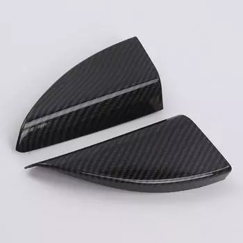 Для Tucson 2019 2020 аксессуары спереди и сзади из углеродного волокна в стиле салона автомобиля аудио динамик отделка молдинг чехол наклейки Silver For Front