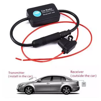 Для универсального 12 В автомобильного радио FM антенна усилитель сигнала усилитель для морского автомобиля транспортное средство лодка 330 мм FM усилитель United States