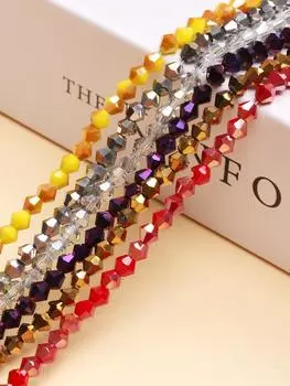 Для ювелирных изделий в подарок 1 нитка AB заостренные бусины DIY аксессуары ручной работы 4 мм модные однотонные алмазные свободные бусины Изготовление