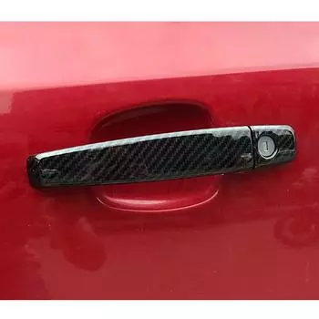 Для Vauxhall Opel Zafira B 2005-2015 Corsa D 2006-2014 углеродное волокно с принтом внешней боковой дверной ручки, накладка, молдинг Door Handle Cover