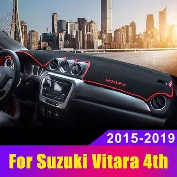 Для Vitara 4th 2015 2016 2017 2018 2019 крышка приборной панели автомобиля коврик для приборной панели солнцезащитный козырек панель Instrume панель ковры аксессуары lhd black side