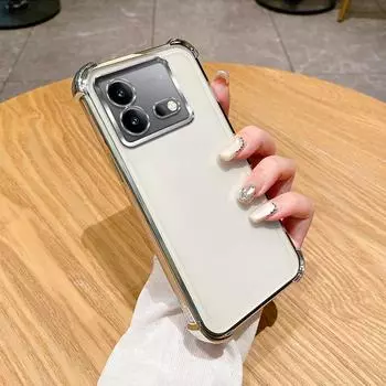 Для vivo iQOO Neo8 Чехол vivo iQOO Neo8 Pro Чехол vivo V2301A Чехол для телефона neo8 Бампер противоударный защитный чехол прозрачная гальваническая пластина For iQOO Neo8