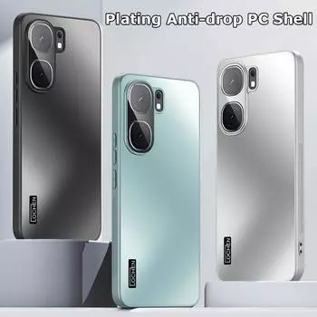 Для vivo iQOO Neo 9 9s 8 Pro Plus Dazzle Plating PC Shell Full Cover с пленкой для линз Super Anti Drop Silica gel Edge Anti-slip Case Protector iQOO Neo8/Neo8 Pro чёрный