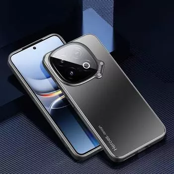 Для VIVO IQOO Z10 Turbo Pro Чехол металлический объектив держатель камеры крышка для IQOO Z10 Turbo (для) Ударопрочный матовый чехол-невидимка IQOO Z10 Turbo pro чёрный