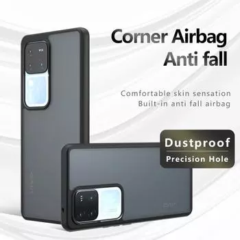 Для vivo S19 S18 S17 S17t Pro Матовый против отпечатков пальцев Прозрачный цвет Противоударный чехол из ТПУ с защитой от падения Не желтеющий Защитный чехол на заднюю крышку S17/S17t прозрачный