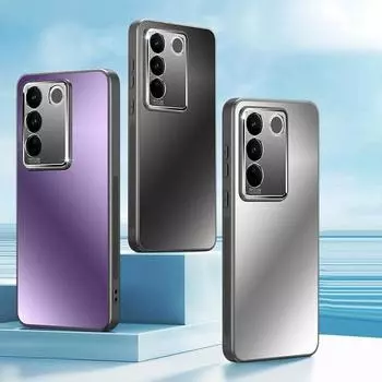 Для vivo S19 S18 S18e S17 S17t S17e S16 S16e Pro Металлический объектив все включено Защитная задняя панель PC Матовый матовый чехол с защитой от отпечатков пальцев S16/S16 Pro) серебряный