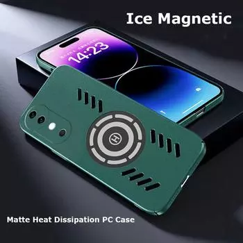 Для vivo S19 S18 S18e S17 S17t S17e S16e S16 S15e S15 S12 Pro Ice Магнитное рассеивание тепла Матовый чехол для ПК Дышащая охлаждающая крышка в виде ракушки S12 белый