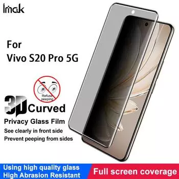 Для Vivo S20 Pro 5G Glass IMAK 3D изогнутое закаленное стекло для защиты всего экрана Vivo S20 Pro 5G