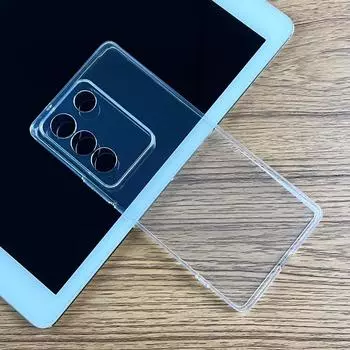 Для vivo V27 Pro V27e тонкий кристально чистый прозрачный мягкий чехол TPU защитная крышка для камеры vivo V27 чистый