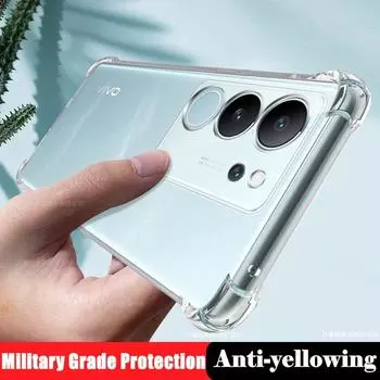 Для Vivo V29 V 29 5G V2250 чехол против падения Мягкий силиконовый корпус из ТПУ противоударный прозрачный чехол для телефона задняя крышка For Vivo V29 5G прозрачный
