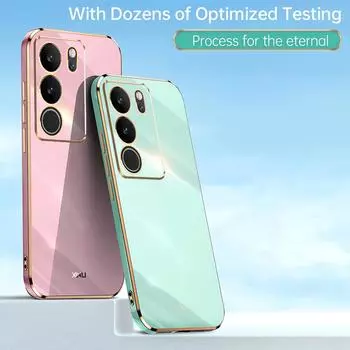 Для Vivo V29 V 29 5G V2250 чехол Мягкая силиконовая задняя крышка 6D гальванический чехол для телефона For Vivo V29 5G белый