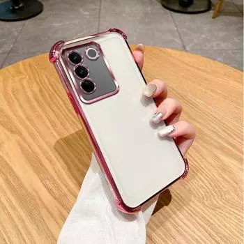 Для vivo V29e Чехол vivo Y200 Чехол vivo V30 Lite 5G Чехол для телефона V2317 V2314 Бампер противоударный защитный чехол прозрачная гальваническая пластина For vivo V29e