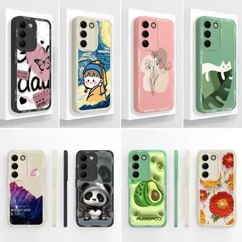 Для Vivo V40 V30 Pro Lite V40E V40SE V40Lite V30E V30SE V30Lite Y100 Y200E Y200i Новые чехлы Милый пухлый девушка Супер ударопрочный чехол для телефона для Vivo Capa Vivo Y100 4G
