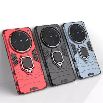 Для Vivo X100 Pro Чехол Для Vivo X100 Pro Чехол 6,78 дюйма Жесткий Бронированный Кольцо для Пальцев Ударопрочный Защитный Бампер Для Vivo X100 Pro For Vivo X100 Pro