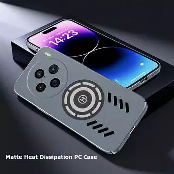 Для vivo X100 X100s X90 X90s X80 X70 Pro Plus Rock Sand Ice Магнитный теплоотводящий матовый чехол для ПК с защитой от отпечатков пальцев дышащий охлаждающий чехол Shell X70 чёрный