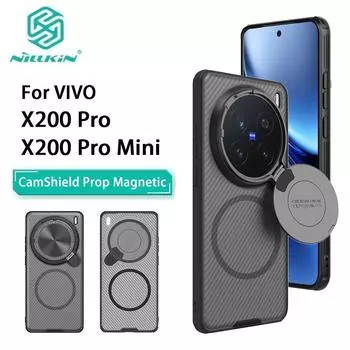 Для VIVO X200 PRO MINI чехол для телефона Nillkin CamShield Prop Magnetic Clear Version Hard PC+TPU Shell противоударный чехол для задней панели Vivo X200 Pro