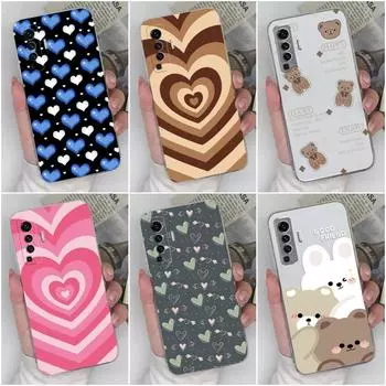 Для Vivo X20 21i 23 27 30 5 50 51 60 70 80 X9 Plus Pro Чехол Модный противоударный чехол с сердечком Защитный прозрачный мягкий силикон для бампера Vivo Vivo X80 5G