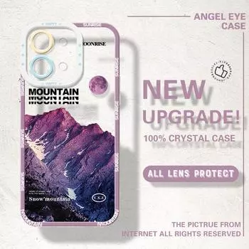 Для Vivo Y15S Y17S Y36 Y20 Y22S Y28 Y75 Y33S Y18 V27 V29e V30e V20 V21 Tecno Pova 5 Sunrise Snow Mountain Полная защита камеры Кристаллический чехол Tecno Pova 4