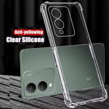 Для Vivo Y17S Y 17s V2310 чехол против падения Мягкий силиконовый корпус из ТПУ противоударный прозрачный чехол для телефона задняя крышка For Vivo Y17S прозрачный